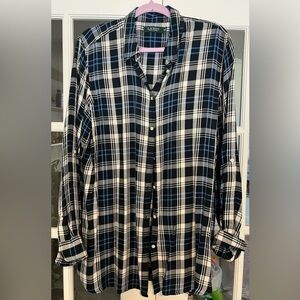 Lauren Ralph Lauren Black and Blue Plaid Shirt